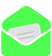 Open envelope with letter inside icon