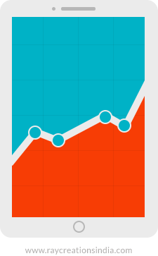 stock market graph on mobile