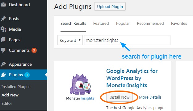 add Google Analytics plugin