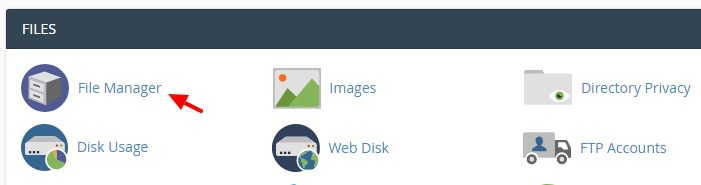 File Manager section in cPanel