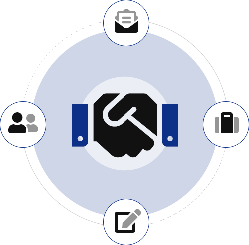 Partnership icon handshake