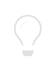 Proactive icon - a glowing light bulb