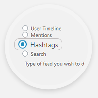 Hashtags timeline setting