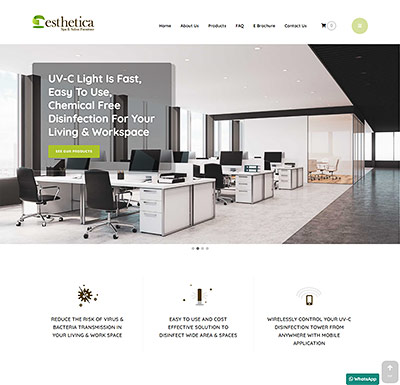 Esthetica website screenshot