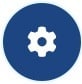 cog wheel on a blue background