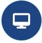 computer icon on a blue background