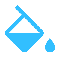 Dripping color icon bluish