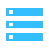 Server storage icon in bluish shade