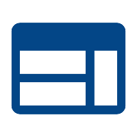web page divided into sections